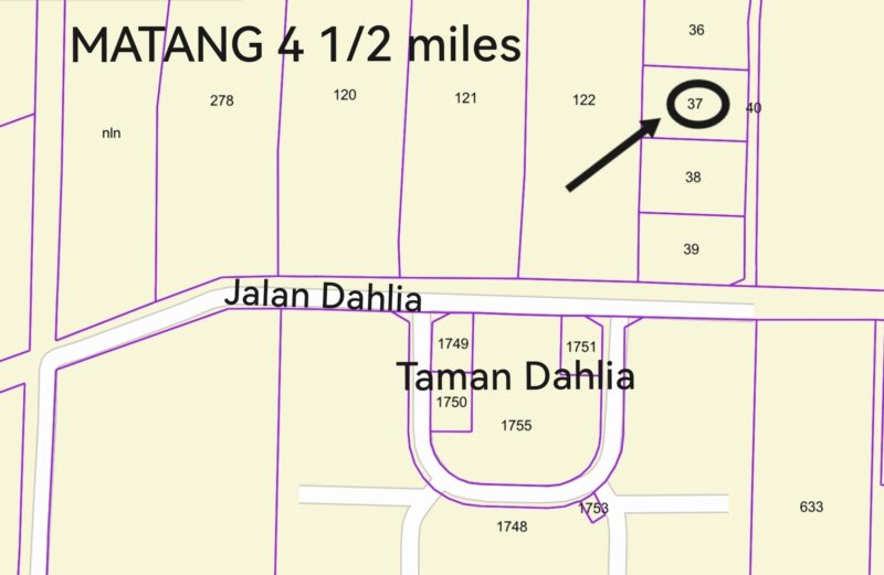 Agricultural land @ 4 1/2 miles Matang, Kuching for SALE